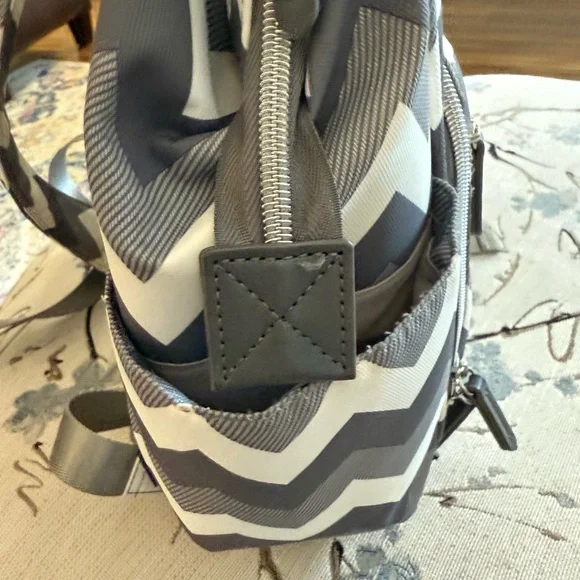 Maevn Women's Chevron Backpack - Grey and White - Picture 10 of 17